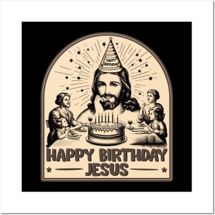 Happy Birthday Jesus // Vintage design Posters and Art